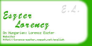 eszter lorencz business card